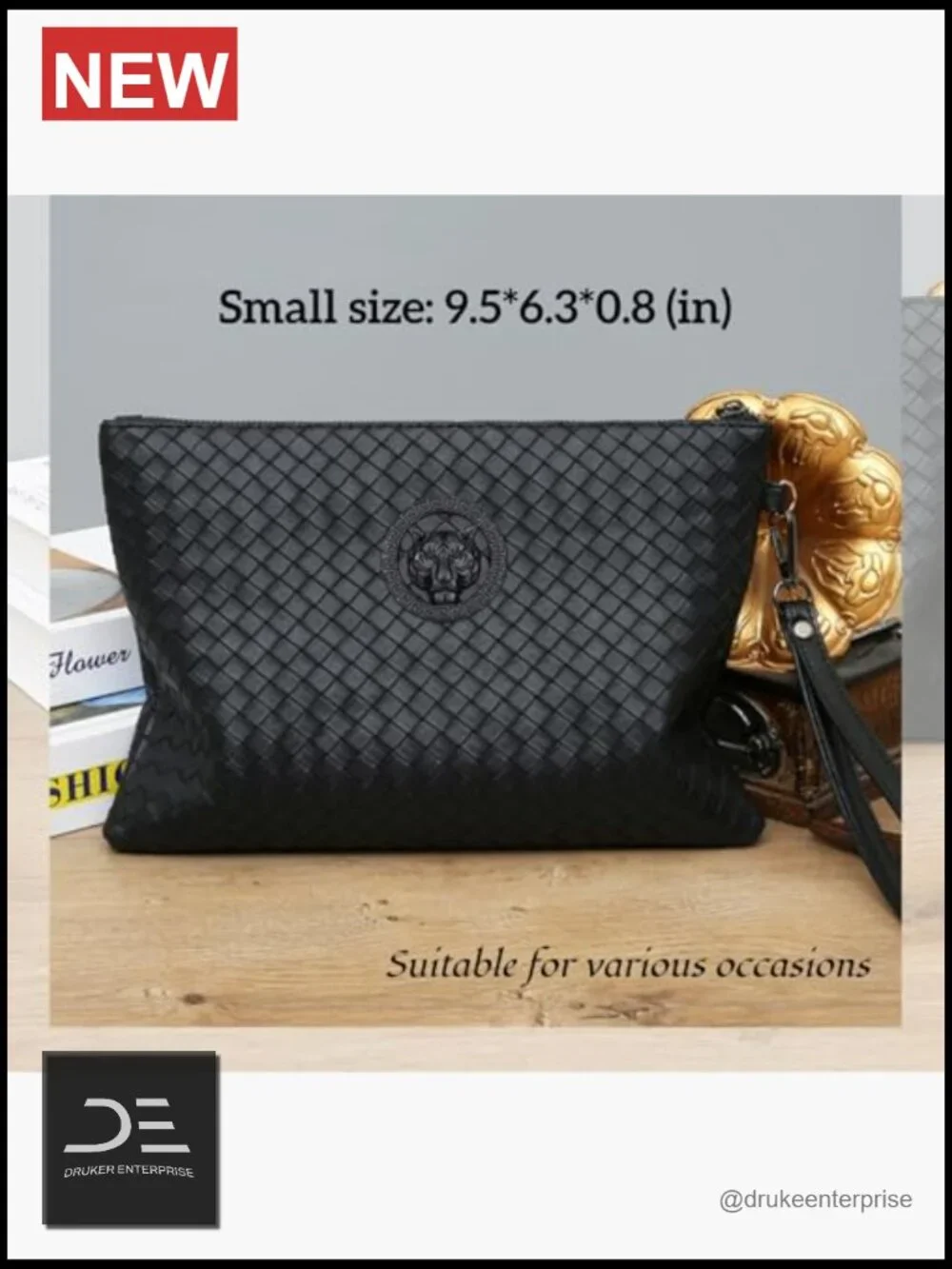 PU Leather Men's Clutch Bag RFID Blocking Large Wristlet Wallet
